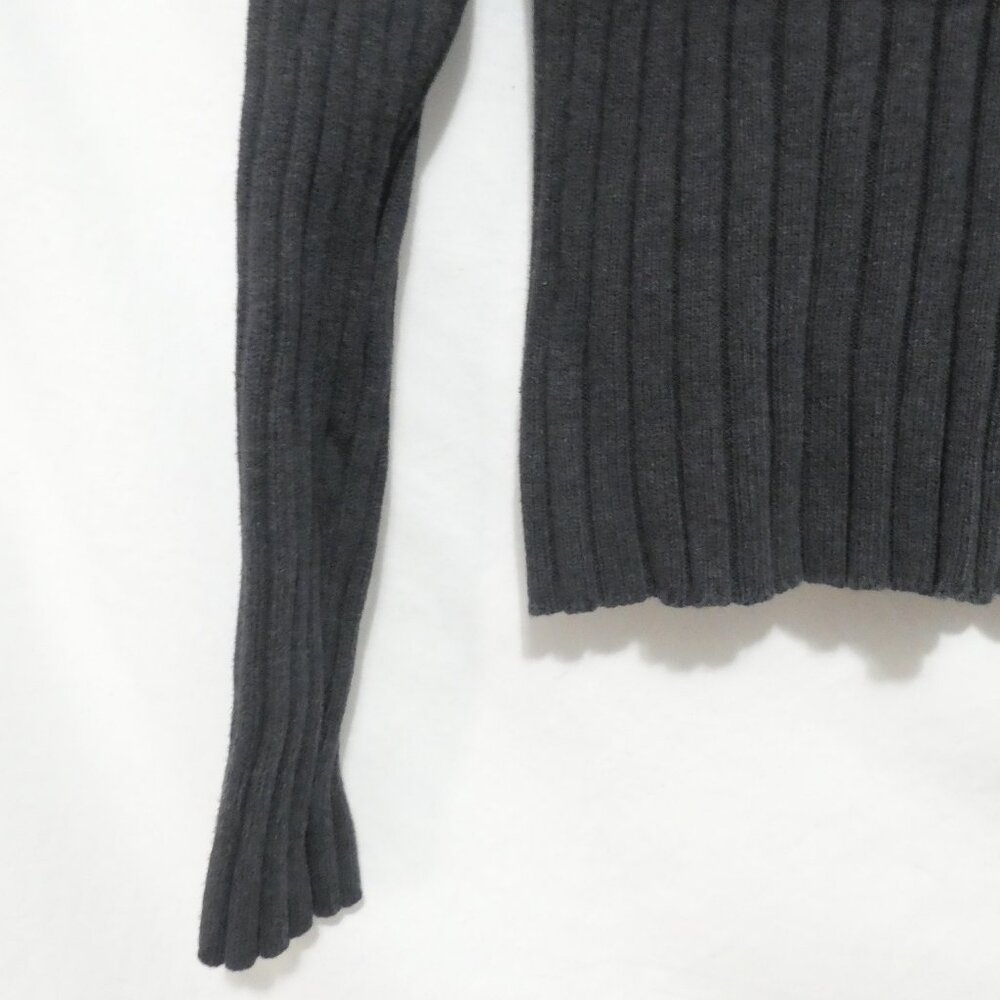 DKNY ACTIVE | medium | Striped Ribbed Turtleneck Long Sleeve Sweater - Picture 12 of 14